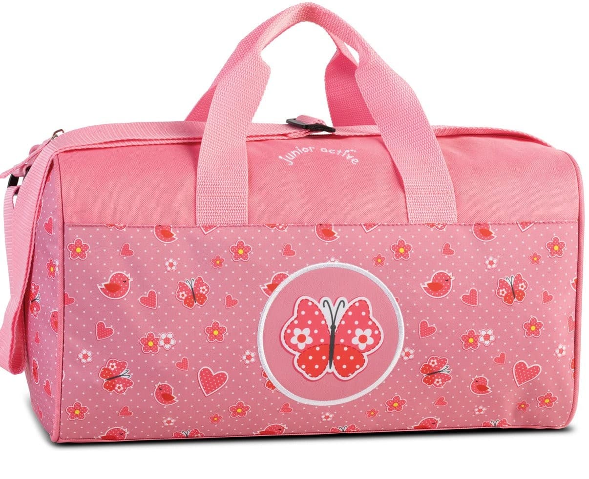 Fabrizio Schmetterlings Umhängetasche "junior active", rosa 38 x 21 x 18 cm