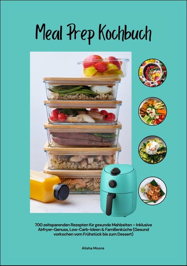 Meal Prep Kochbuch mit 700 zeitsparenden Rezepten für gesunde Mahlzeiten - Inklusive Airfryer-Genuss, Low-Carb-Ideen & Familienküche (Gesund vorkochen vom Frühstück bis zum Dessert)