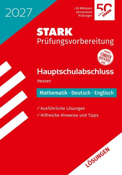 STARK Lösungen zu Mathematik, Deutsch, Englisch - Hauptschulabschluss 2027 Hessen - Prüfungsvorbereitung