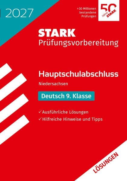STARK Lösungen zu Deutsch 9. Klasse - Hauptschulabschluss 2027 Niedersachsen - Prüfungsvorbereitung