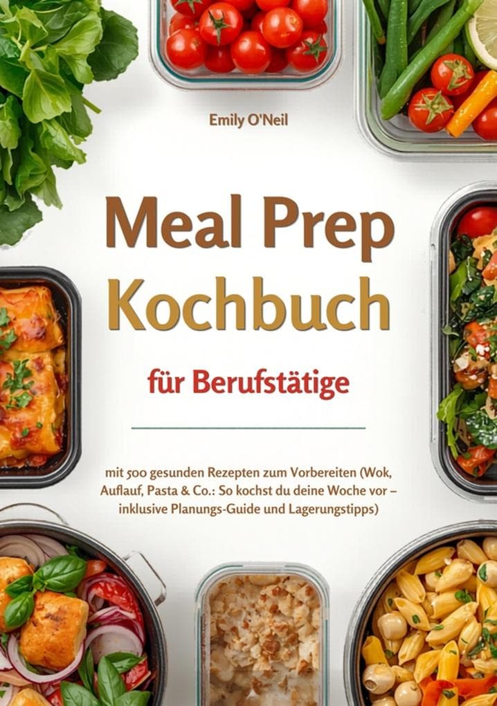 Meal Prep für Berufstätige mit 500 gesunden Rezepten zum Vorbereiten (Wok, Auflauf, Pasta & Co.: So kochst du deine Woche vor - inklusive Planungs-Guide und Lagerungstipps)