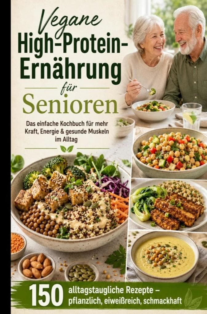 Vegane High-Protein-Ernährung für Senioren :Das einfache Kochbuch für mehr Kraft, Energie & gesunde Muskeln im Alltag