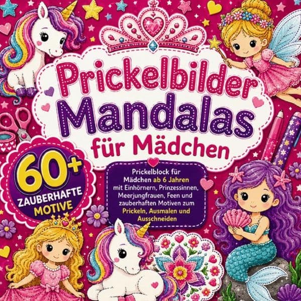 Prickelbilder Mandalas für Mädchen