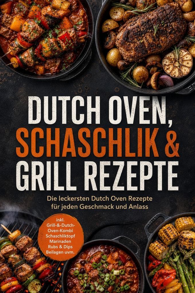 Dutch Oven, Schaschlik & Grill Rezepte: Die leckersten Dutch Oven Rezepte für jeden Geschmack und Anlass - inkl. Grill-&-Dutch-Oven-Kombi, Schaschliktopf, Marinaden, Rubs & Dips, Beilagen uvm.