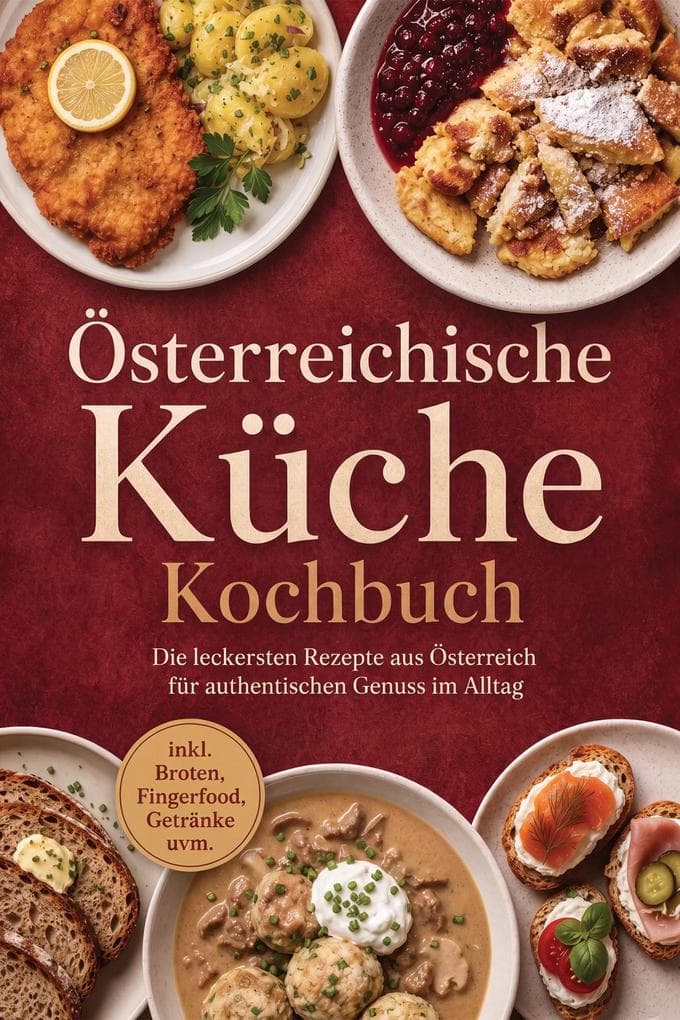 Österreichische Küche Kochbuch: Die leckersten Rezepte aus Österreich für authentischen Genuss im Alltag - inkl. Broten, Fingerfood, Getränke uvm.