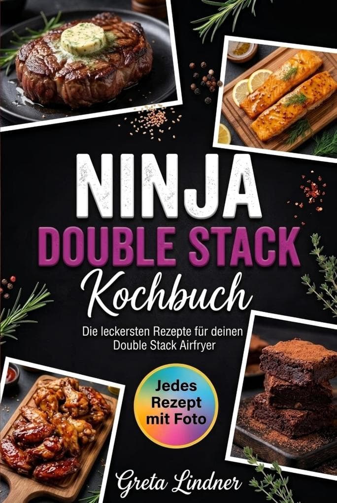 Ninja Double Stack Kochbuch- Jedes Rezept mit Foto.
