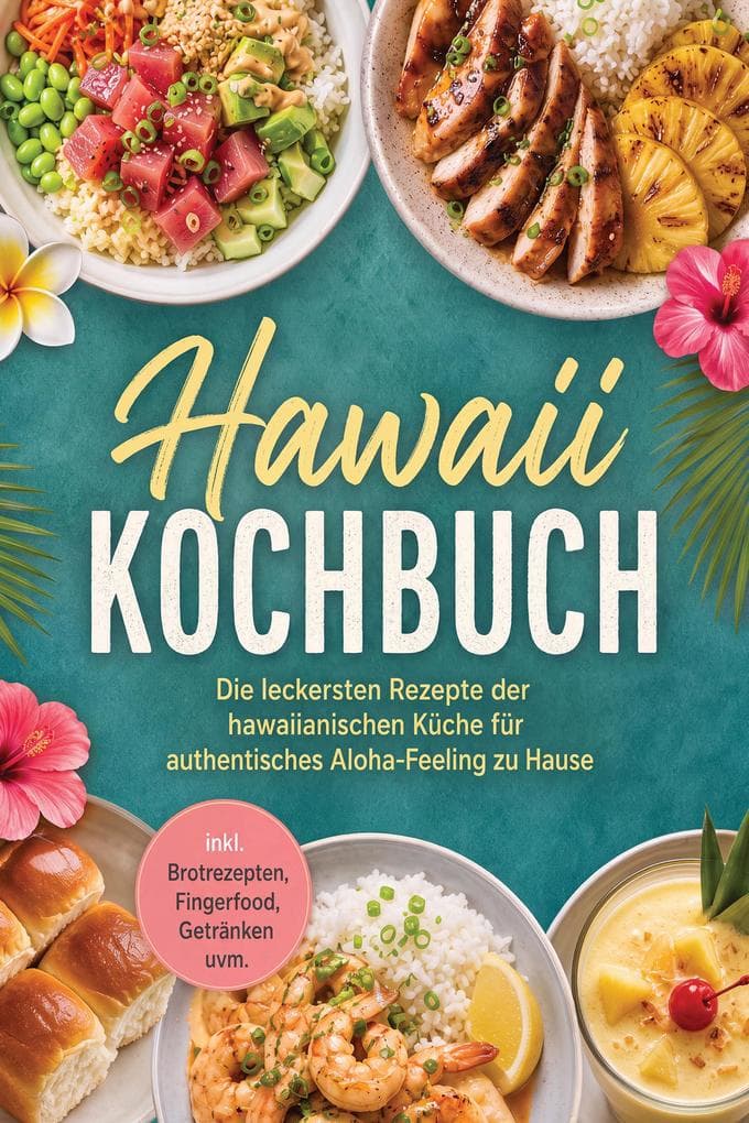 Hawaii Kochbuch: Die leckersten Rezepte der hawaiianischen Küche für authentisches Aloha-Feeling zu Hause - inkl. Brotrezepten, Fingerfood, Getränken uvm.