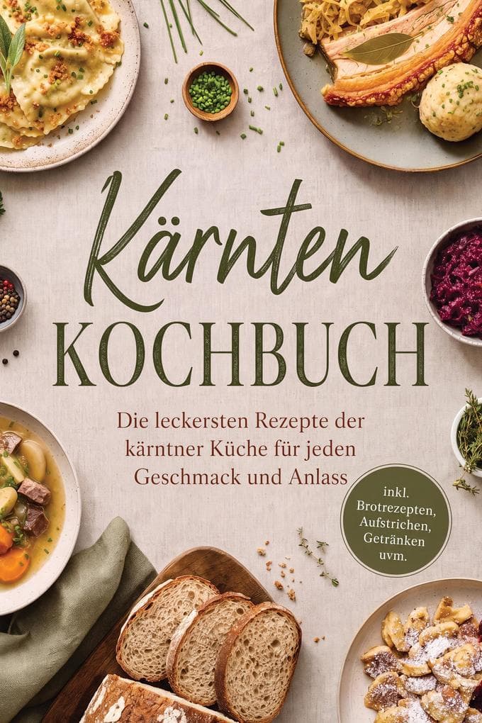 Kärnten Kochbuch: Die leckersten Rezepte der kärntner Küche für jeden Geschmack und Anlass - inkl. Brotrezepten, Aufstrichen, Getränken uvm.