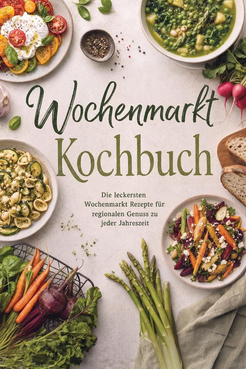 Wochenmarkt Kochbuch: Die leckersten Wochenmarkt Rezepte für regionalen Genuss zu jeder Jahreszeit
