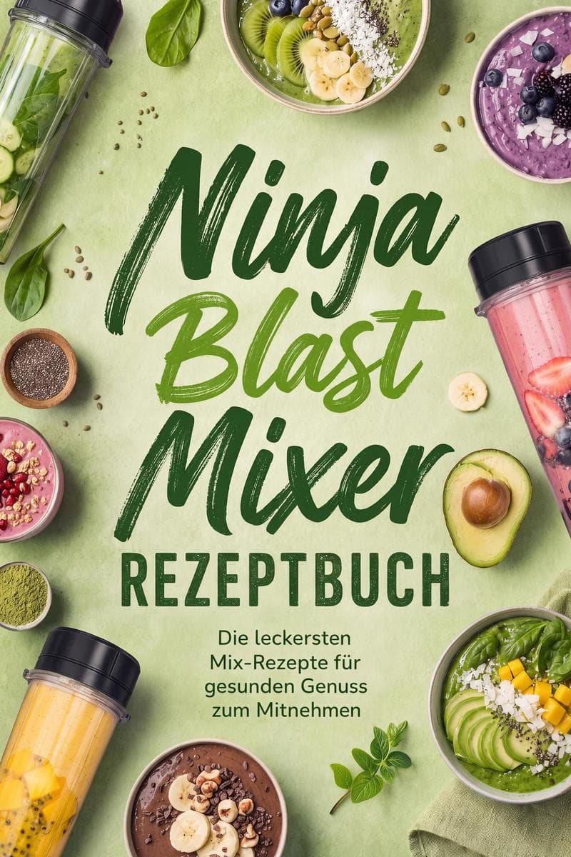 Ninja Blast Mixer Rezeptbuch: Die leckersten Mix-Rezepte für gesunden Genuss zum Mitnehmen