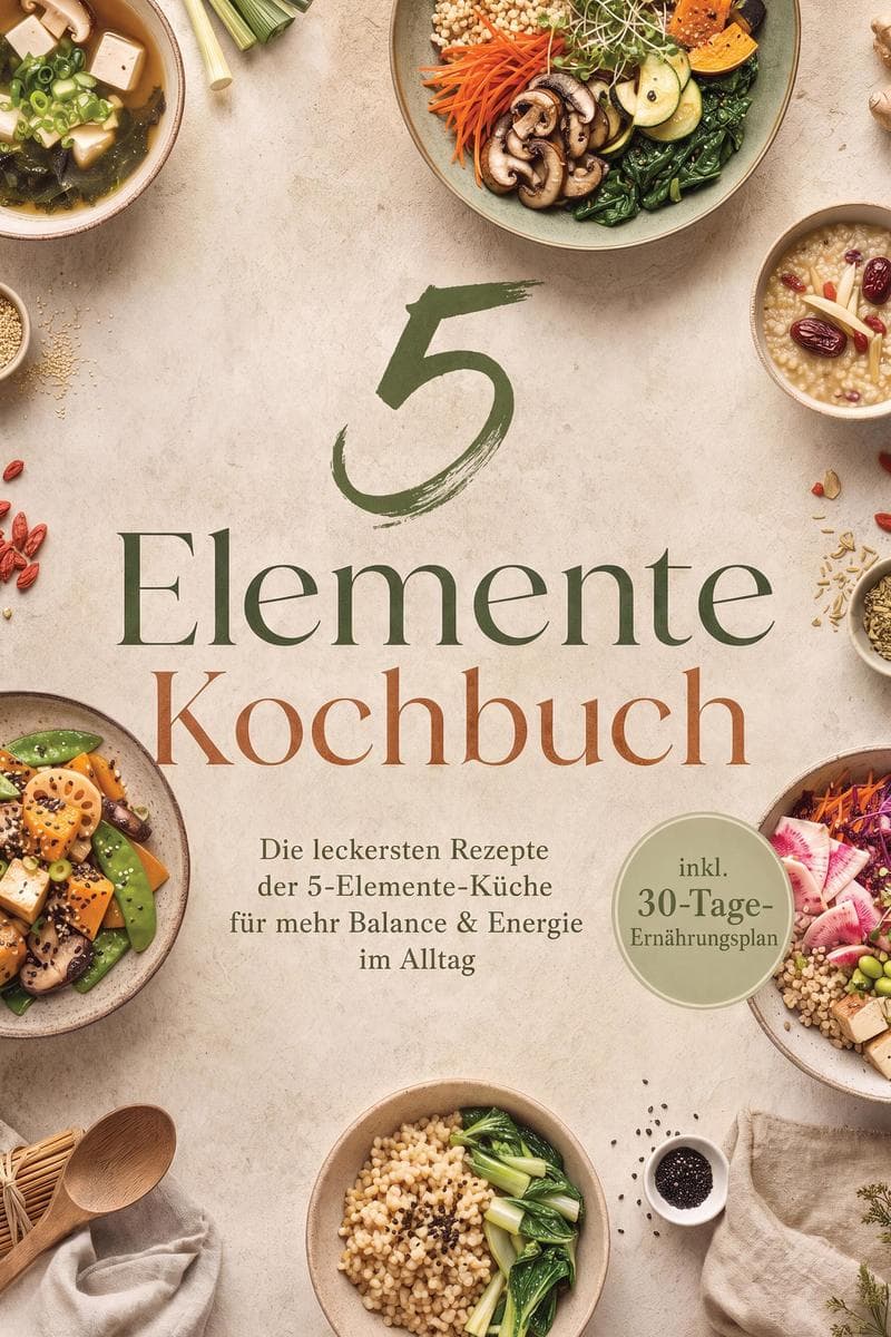 5 Elemente Kochbuch: Die leckersten Rezepte der 5-Elemente-Küche für mehr Balance & Energie im Alltag - inkl. 30-Tage-Ernährungsplan