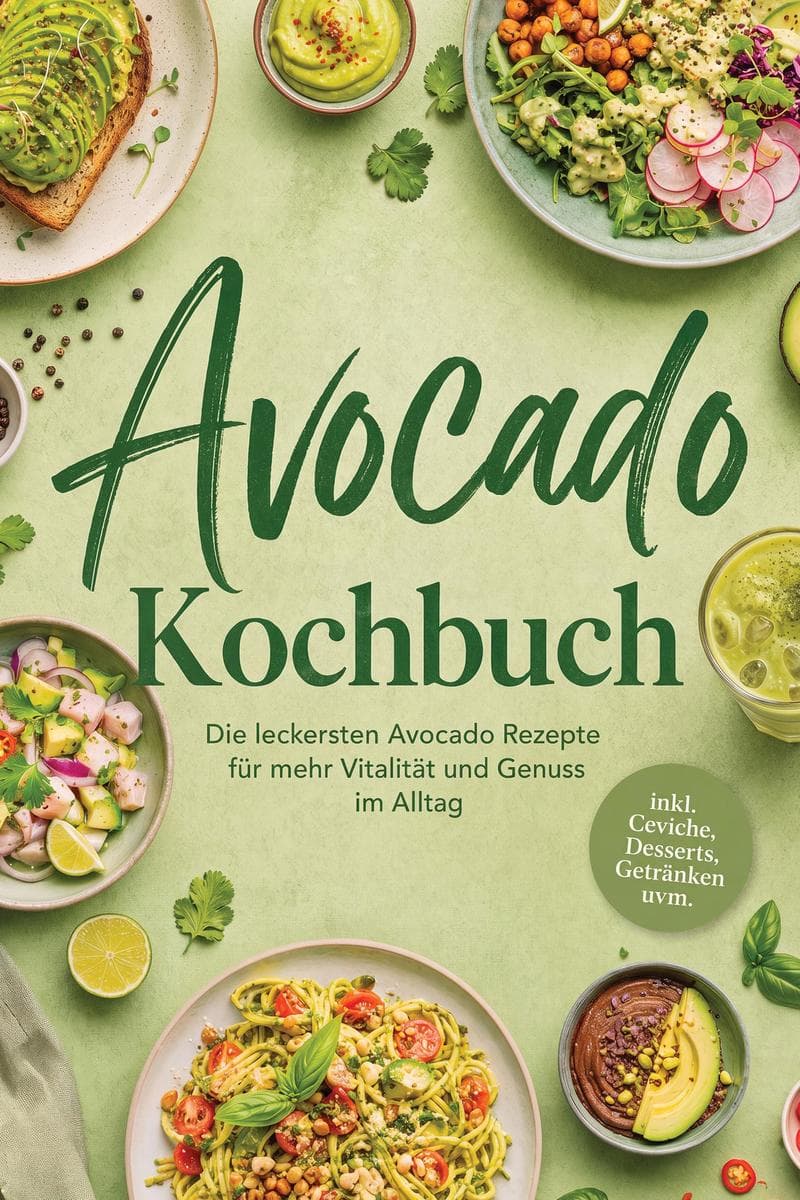 Avocado Kochbuch: Die leckersten Avocado Rezepte für mehr Vitalität und Genuss im Alltag - inkl. Ceviche, Desserts, Getränken uvm.
