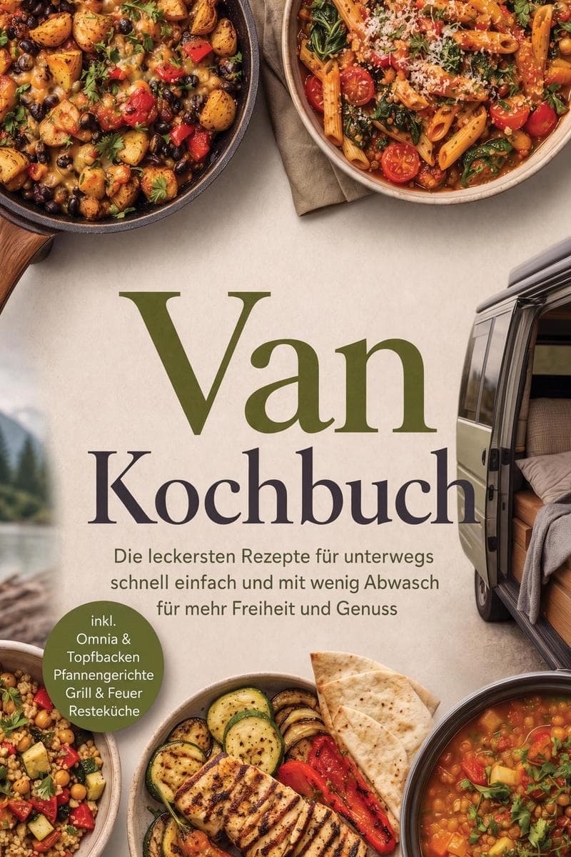 Van Kochbuch: Die leckersten Rezepte für unterwegs - schnell, einfach und mit wenig Abwasch für mehr Freiheit und Genuss - inkl. Omnia & Topfbacken, Pfannengerichte, Grill & Feuer, Resteküche