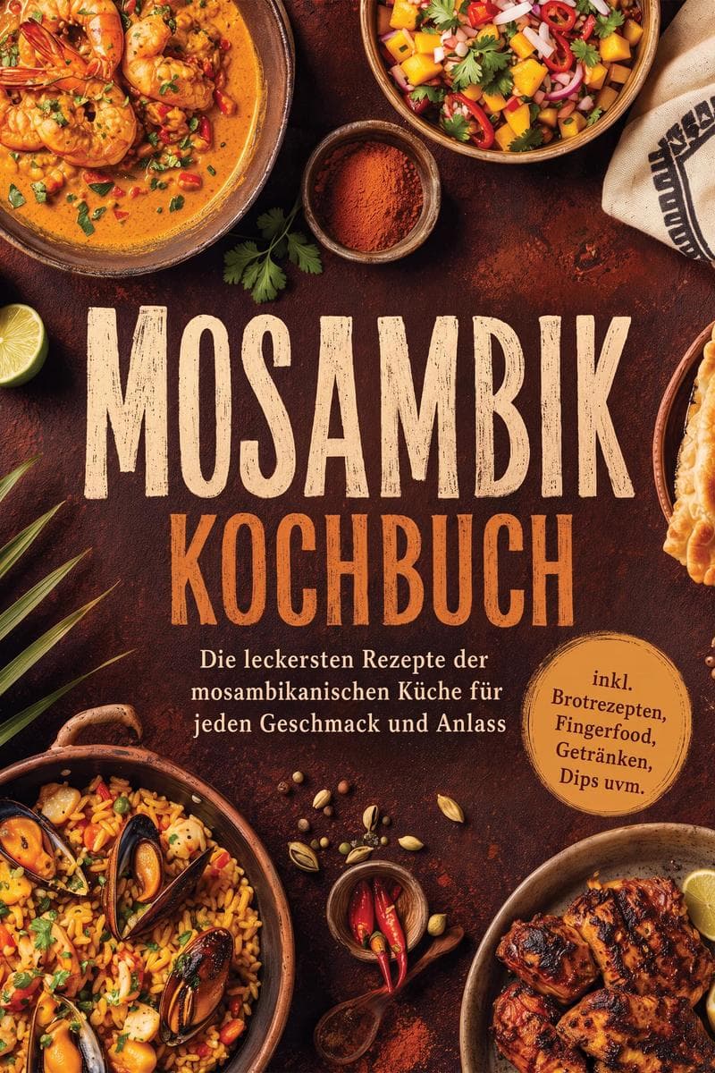 Mosambik Kochbuch: Die leckersten Rezepte der mosambikanischen Küche für jeden Geschmack und Anlass - inkl. Brotrezepten, Fingerfood, Getränken, Dips uvm.