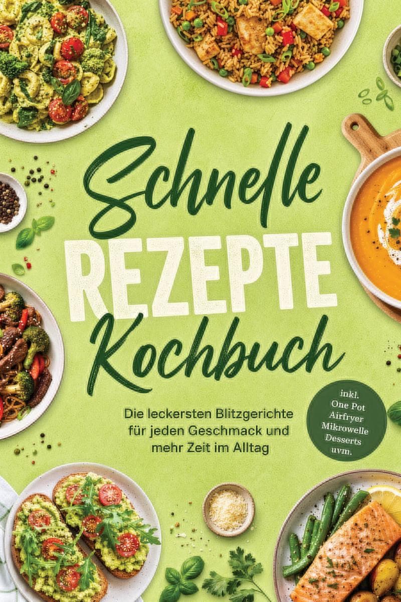 Schnelle Rezepte Kochbuch: Die leckersten Blitzgerichte für jeden Geschmack und mehr Zeit im Alltag - inkl. One Pot, Airfryer, Mikrowelle, Desserts uvm.
