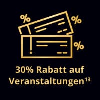 30% Rabatt auf Veranstaltungen mit der Kundenkarte
