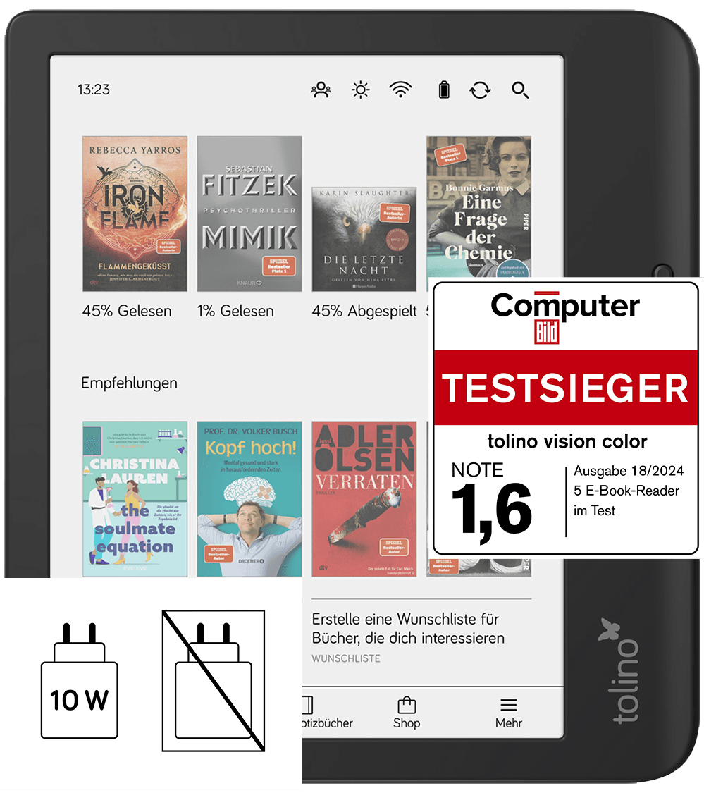 tolino vision color in Schwarz