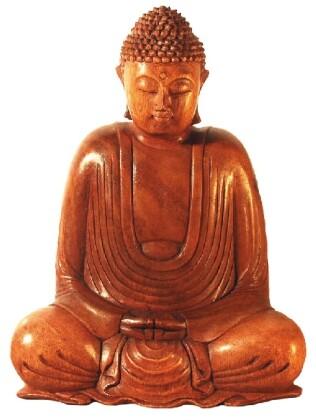 Buddha Gautama im Lotussitz braun 25 cm
