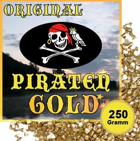 Corvus A600790 - Original Piratengold, 250 g, 1x Dose mit Gold-Kieselsteine für Schatzsuche