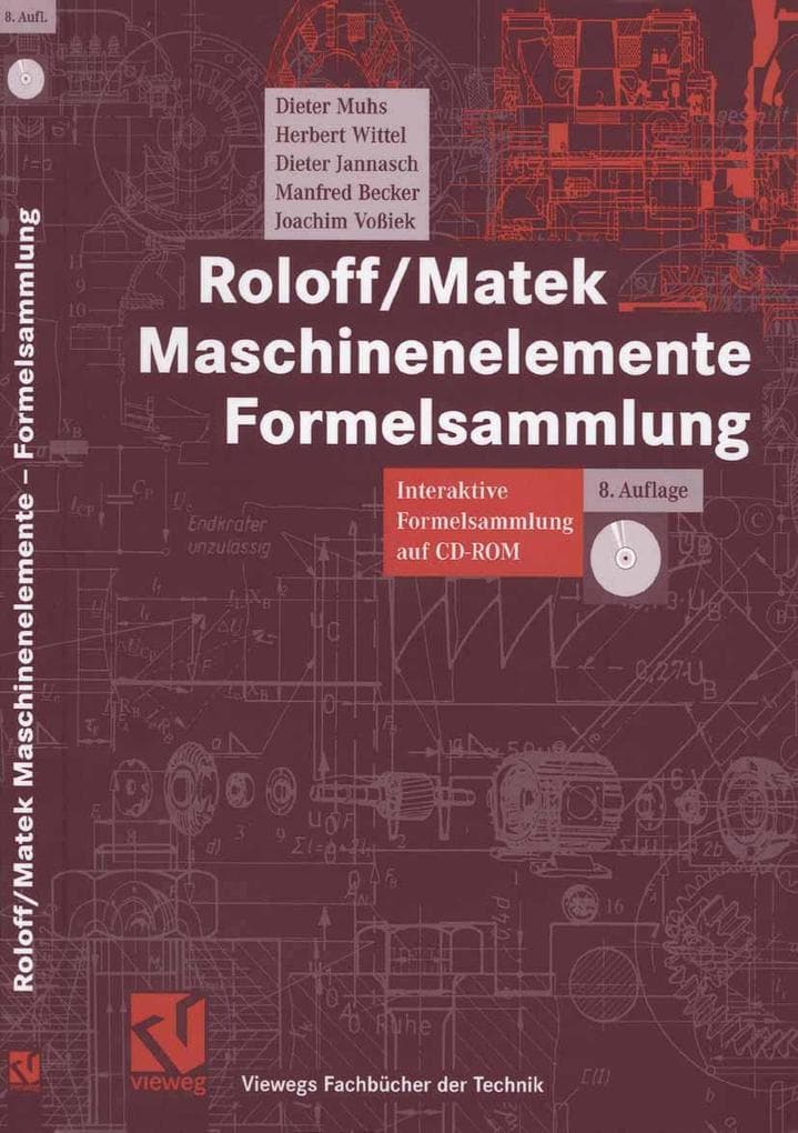 Roloff/Matek Maschinenelemente Formelsammlung