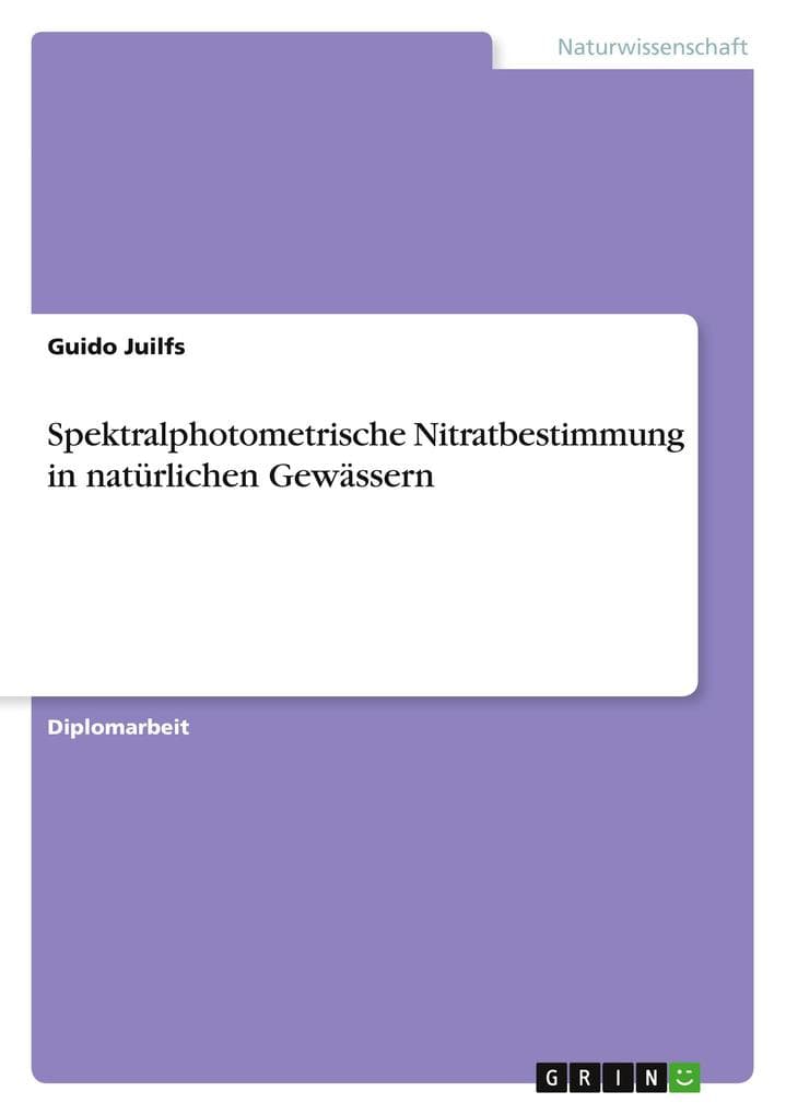 Spektralphotometrische Nitratbestimmung in natürlichen Gewässern