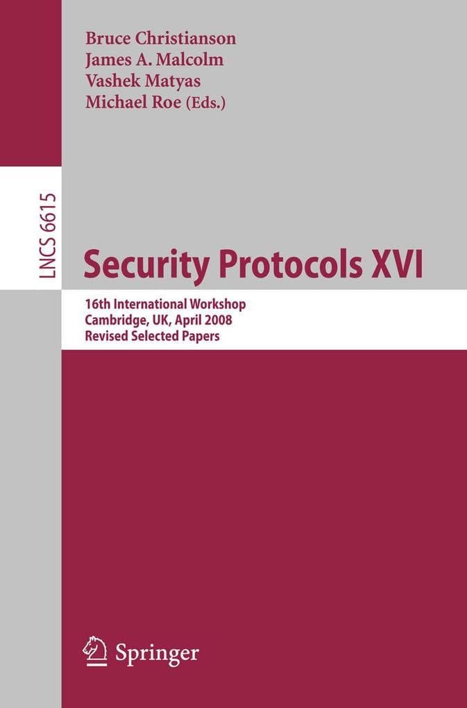 Security Protocols XVI