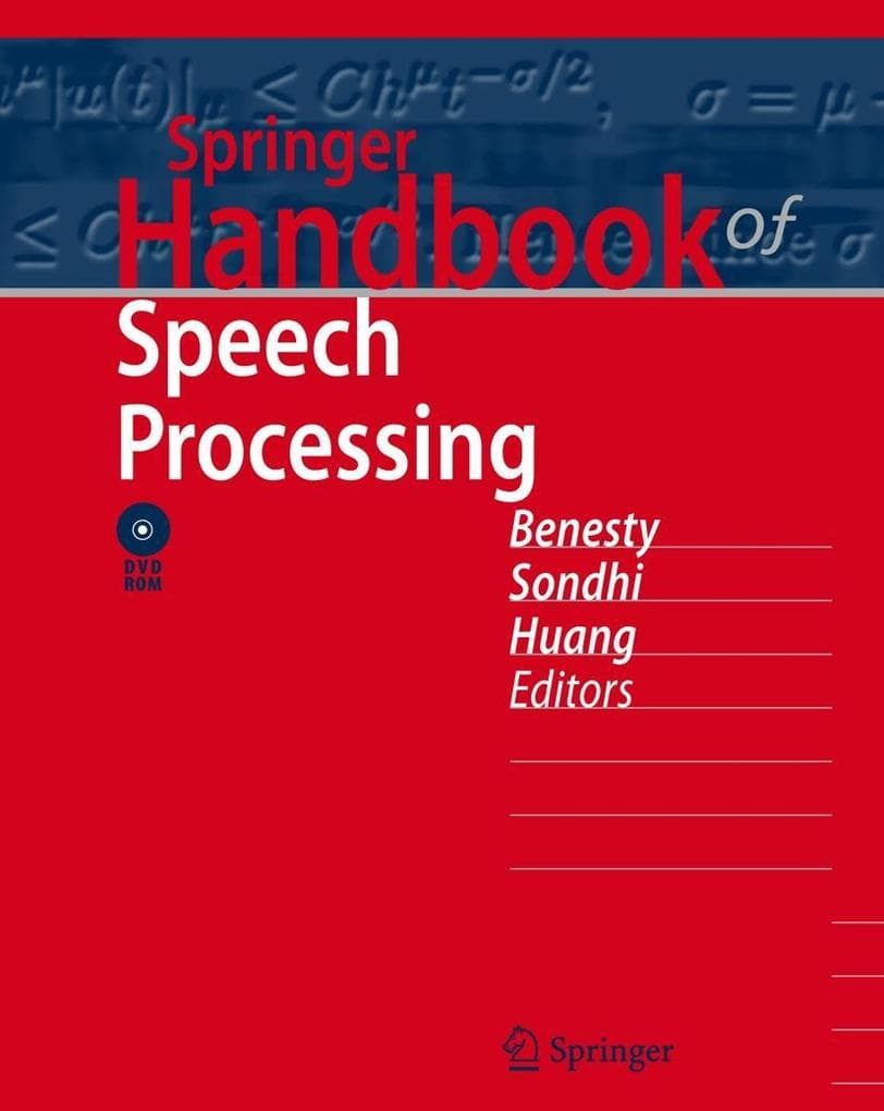 Springer Handbook of Speech Processing