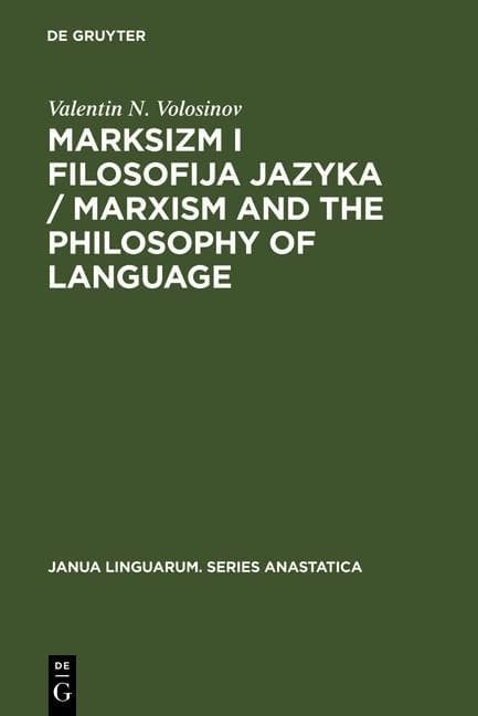 Marksizm i filosofija Jazyka / Marxism and the Philosophy of Language