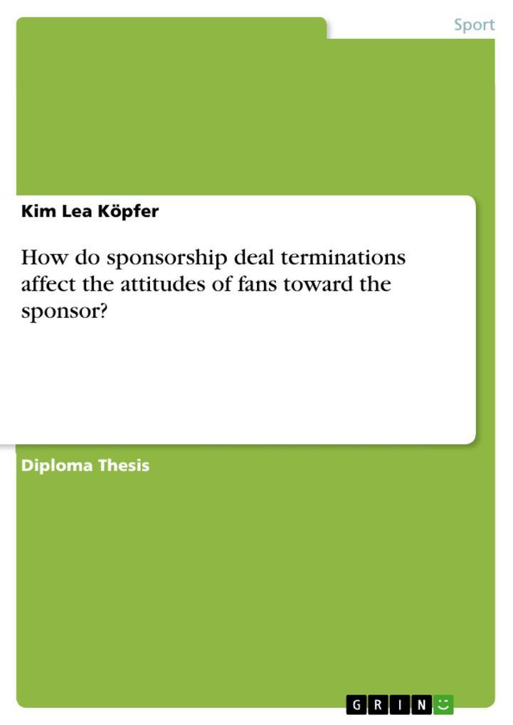 How do sponsorship deal terminations affect the attitudes of fans toward the sponsor?