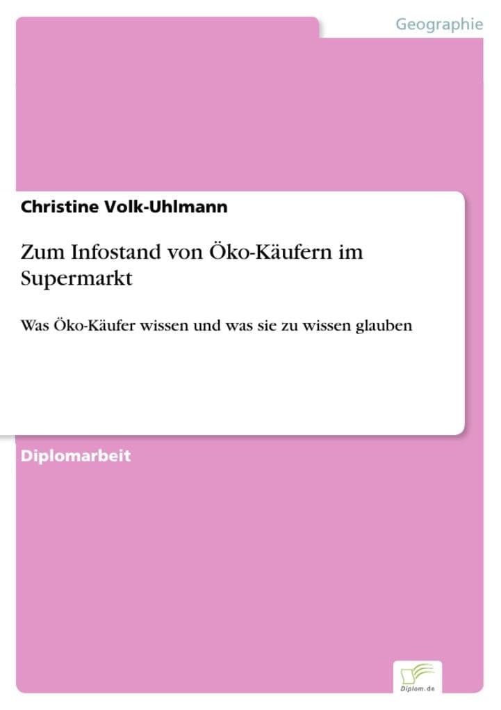 Zum Infostand von Öko-Käufern im Supermarkt