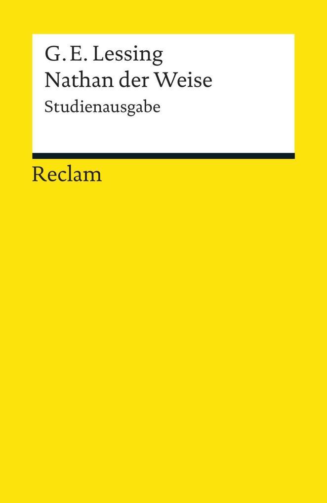 Nathan der Weise. Studienausgabe