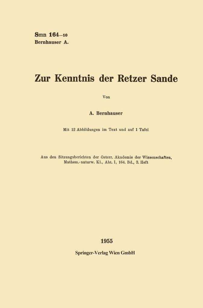 Zur Kenntnis der Retzer Sande