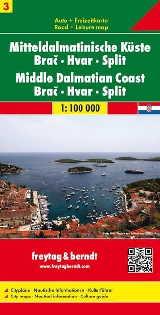 Mitteldalmatinische Küste, Brac - Hvar - Split. Srednja dalmatinska obala. Midden dalmatische kust.