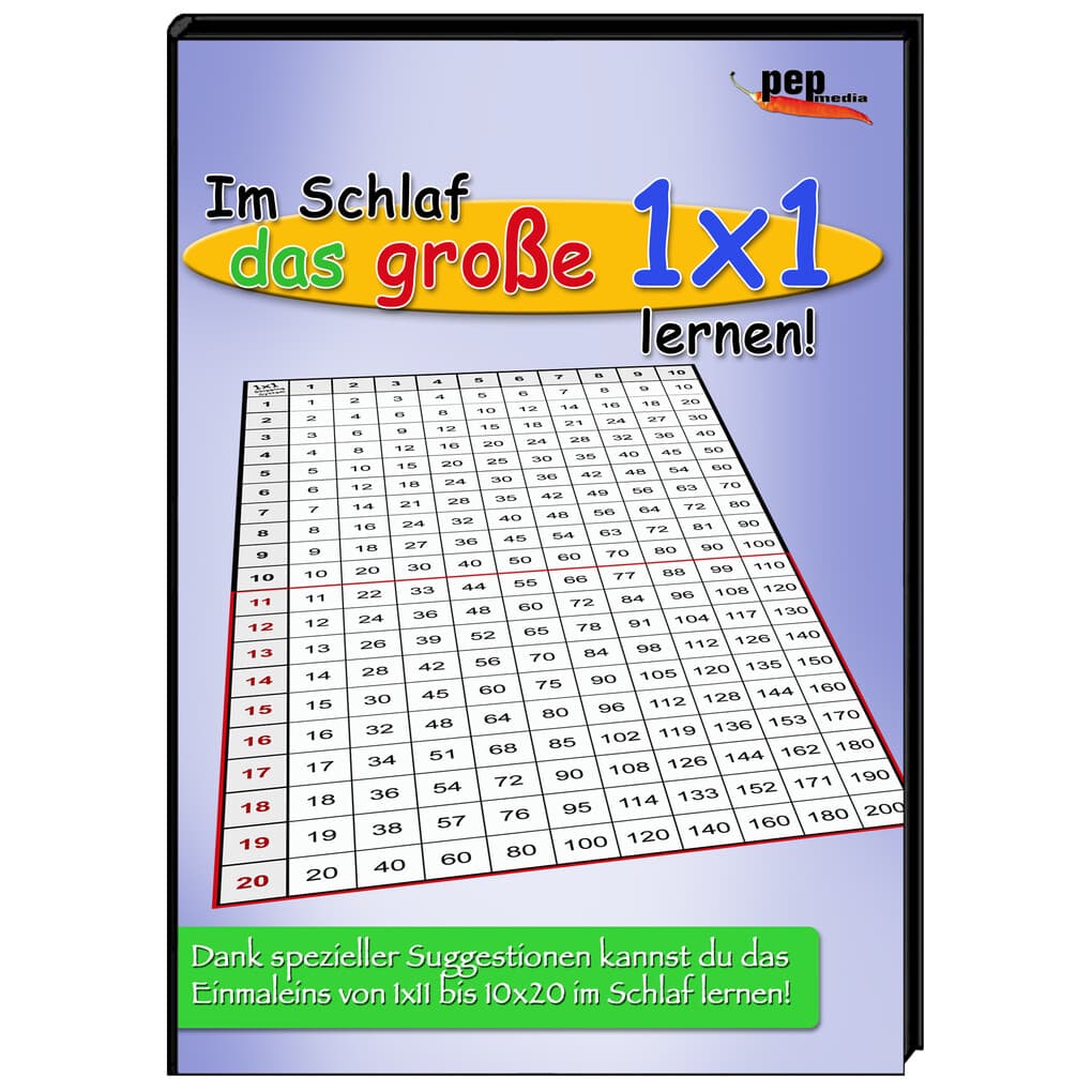 Im Schlaf das grosse 1x1 lernen!