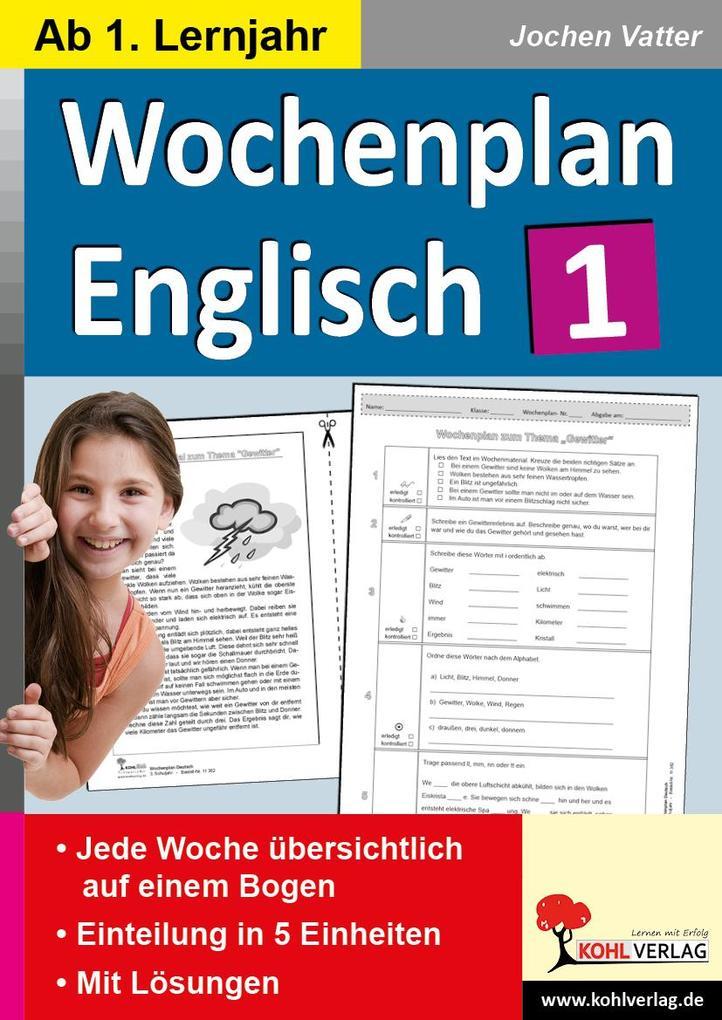 Wochenplan Englisch 1