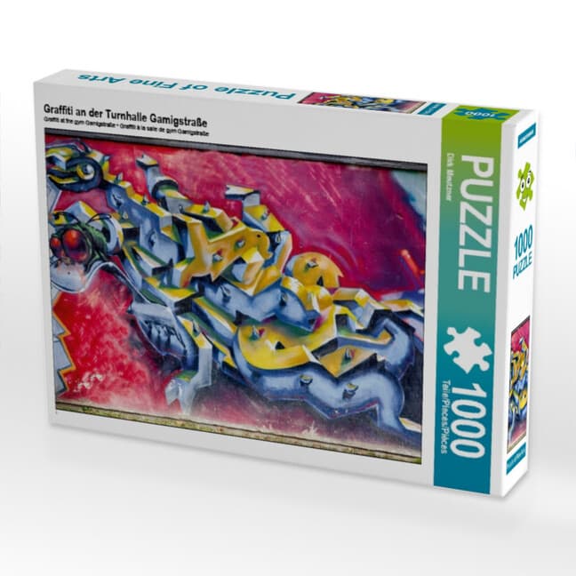 CALVENDO Puzzle Graffiti an der Turnhalle Gamigstraße 1000 Teile Lege-Größe 64 x 48 cm Foto-Puzzle B