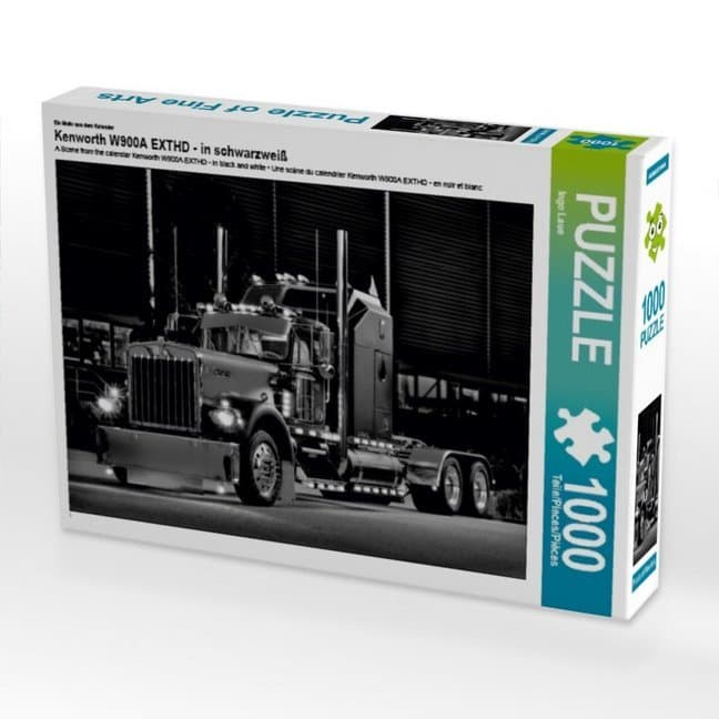 CALVENDO Puzzle Kenworth W900A EXTHD - in schwarzweiß 1000 Teile Lege-Größe 64 x 48 cm Foto-Puzzle B