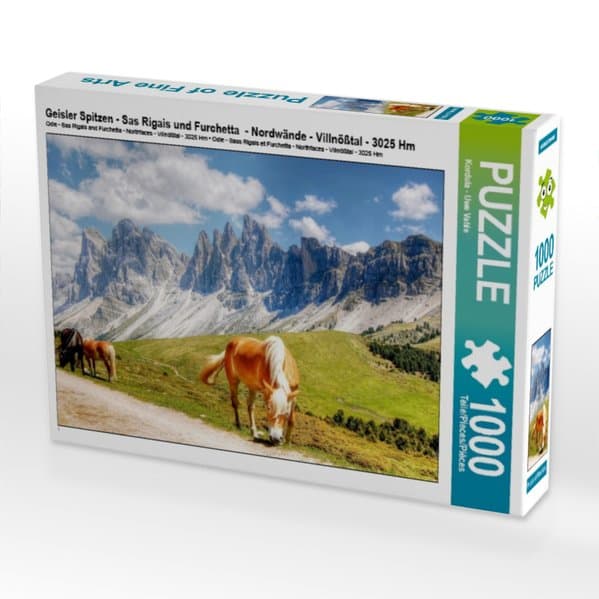 Geisler Spitzen - Sas Rigais und Furchetta - Nordwände - Villnößtal - 3025 Hm (Puzzle)