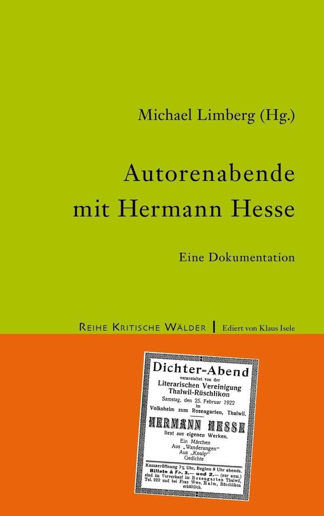 Autorenabende mit Hermann Hesse