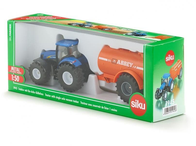 SIKU Farmer - Traktor mit Ein-Achs-Güllefass