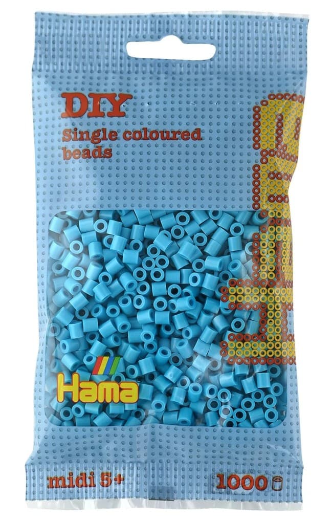 Hama - Beutel mit Perlen, 1000 Stück, Azurblau