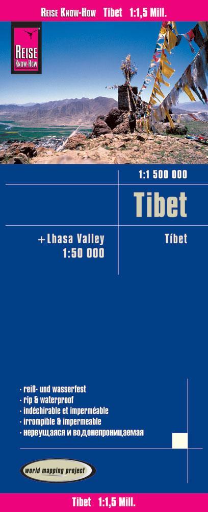 Reise Know-How Landkarte Tibet (1:1.500.000) und Lhasa-Valley (1:50.000)