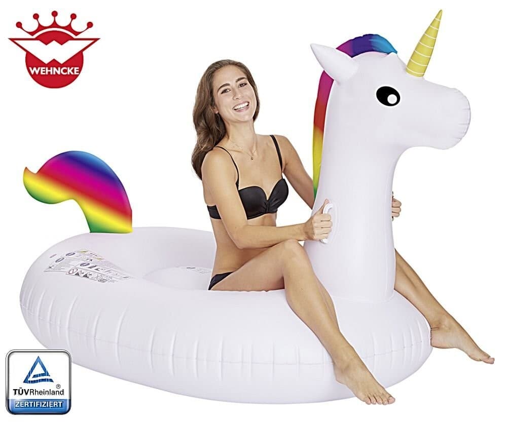 Happy People 77639 - Wehncke, Einhorn, Floater, Badeinsel, Luftmatraze