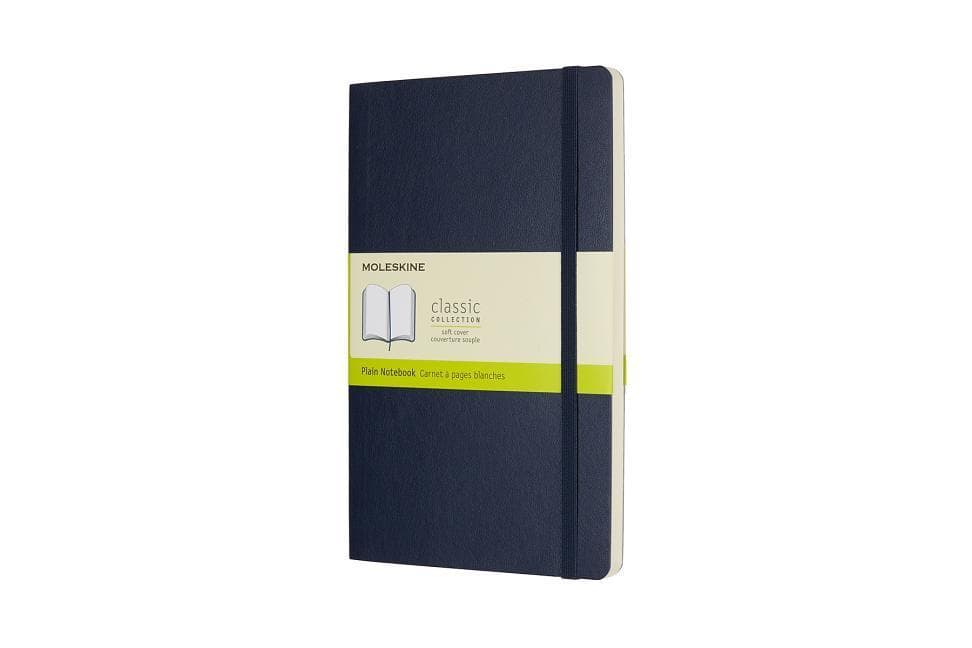 Moleskine Notizbuch Large/A5, Blanko, Soft Cover, Saphir