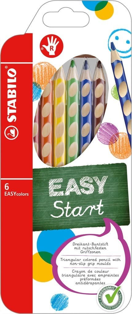 STABILO Buntstifte EASYcolors 6er Set Rechtshänder