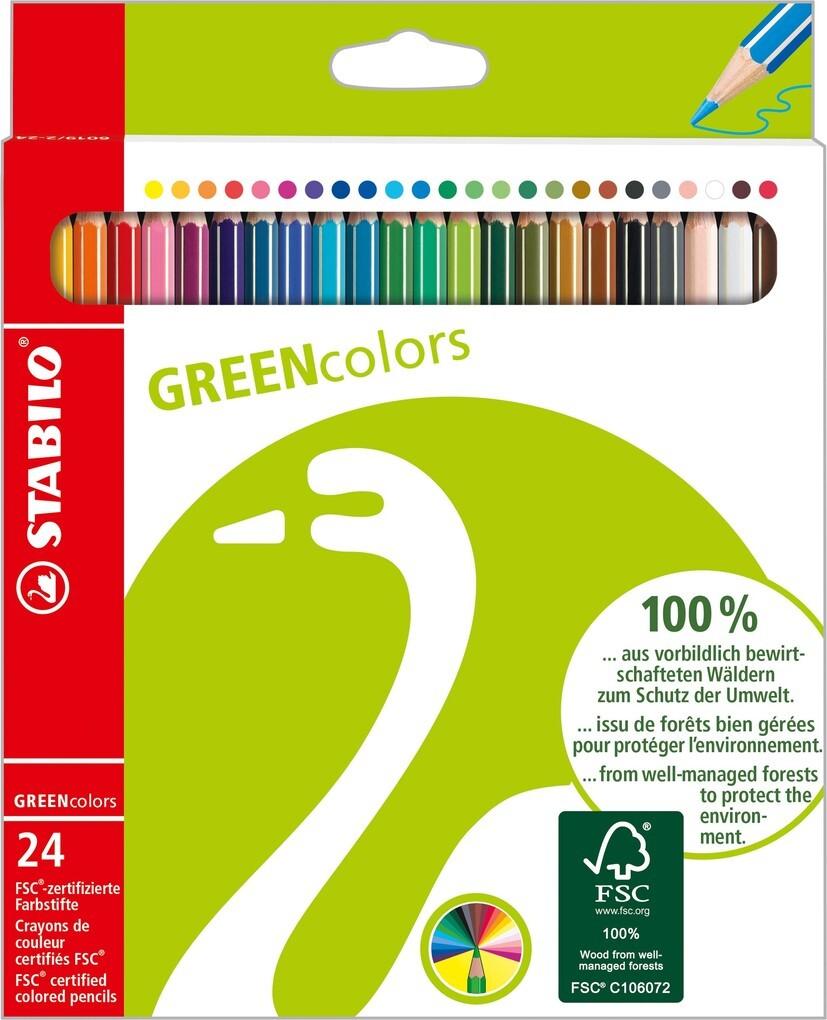 STABILO Buntstifte GREENcolors, 24er Set