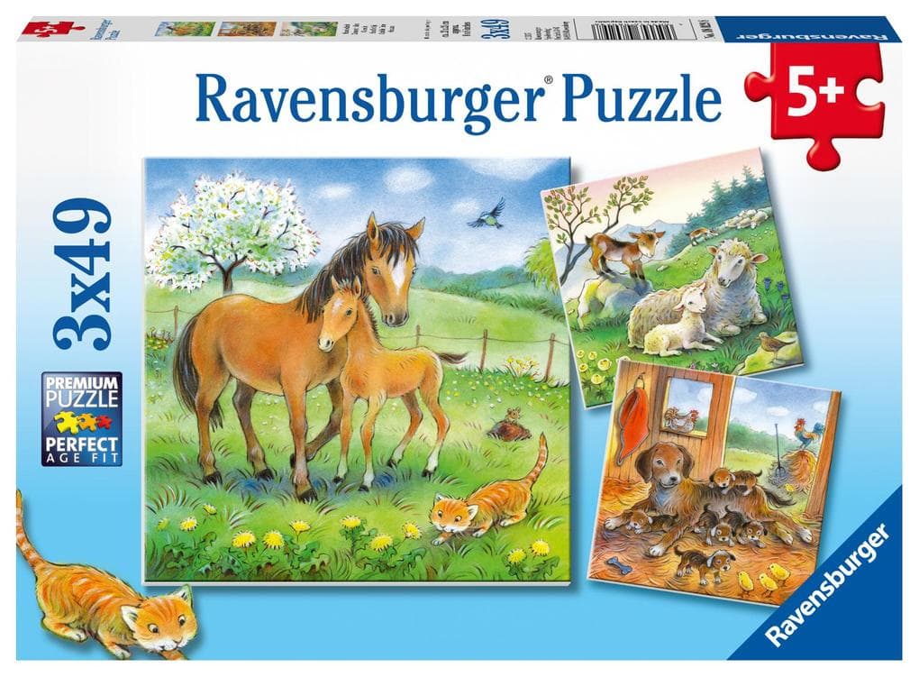 Ravensburger - Kuschelzeit, 3 x 49 Teile