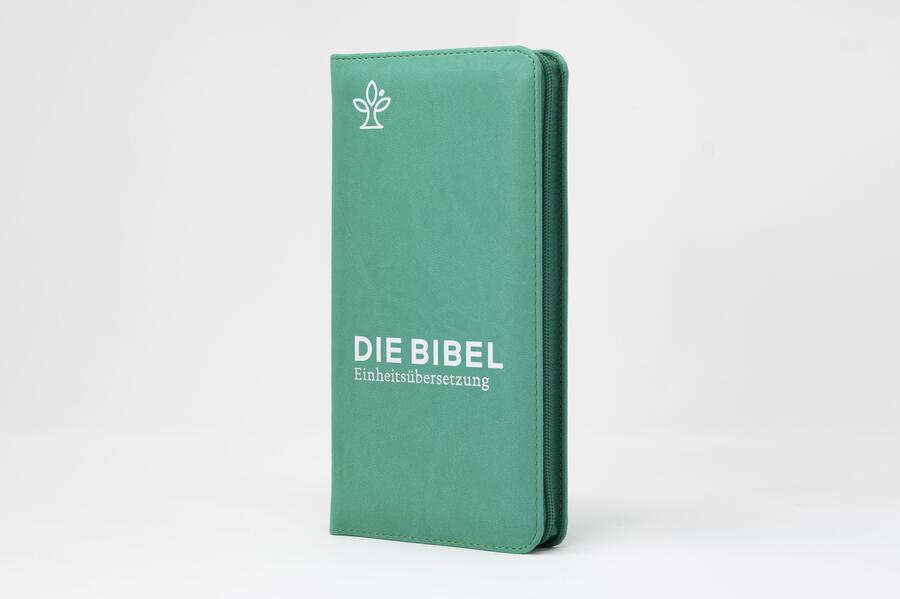 Die Bibel. Taschenausgabe verde mit Reißverschluss