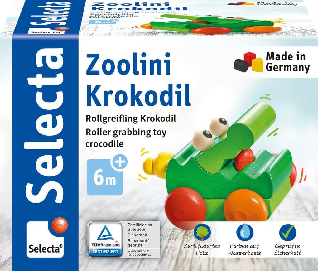 Schmidt Spiele - Selecta - Zoolini Krokodil, 8 cm