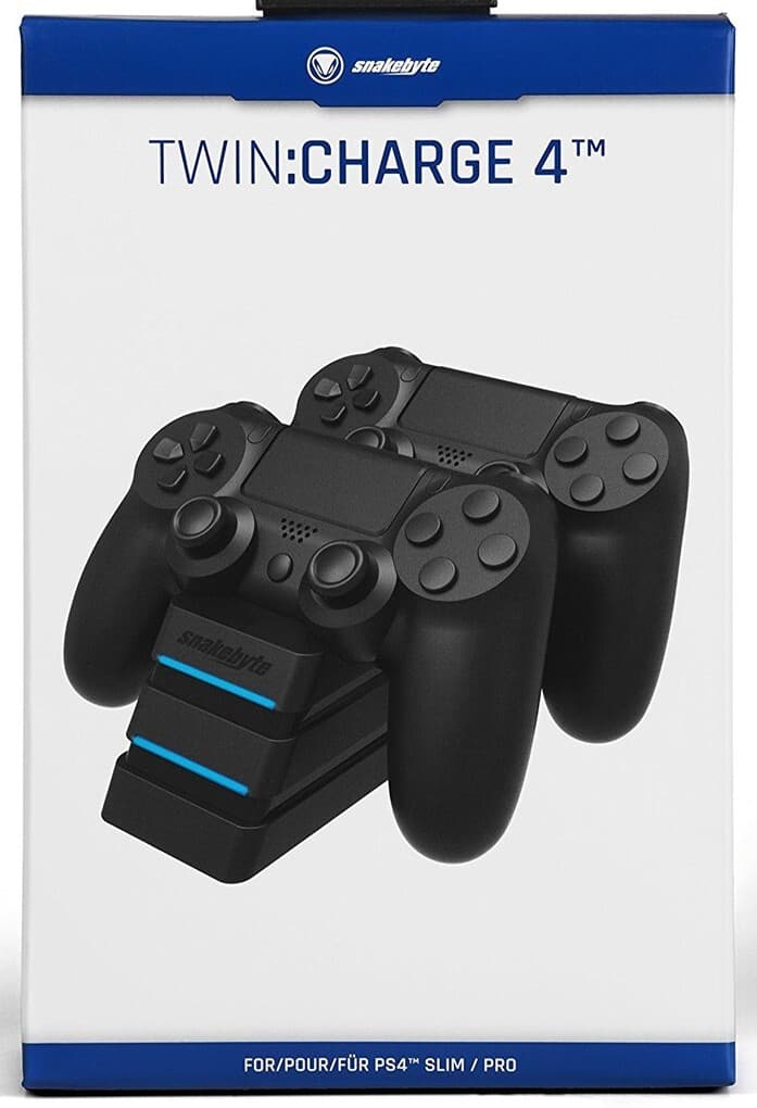 snakebyte TWIN:CHARGE 4, Ladestation für zwei PlayStation 4-Controller, schwarz